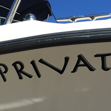 Vinyl Boat Lettering Example #2