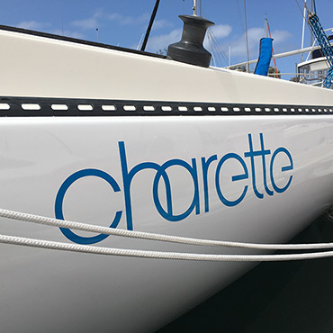 Vinyl Boat Lettering Example #4